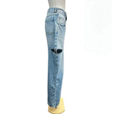 メゾン マルジェラ Maison Margiela シュラッシュディテールデニムパンツ S51LA0051 ブルー デニム レディース デニムパンツ