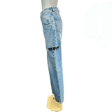 メゾン マルジェラ Maison Margiela シュラッシュディテールデニムパンツ S51LA0051 ブルー デニム レディース デニムパンツ