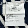 プラダ PRADA コットンブークレボーダーカーディガン P25N49 ネイビー コットン レディース カーディガン