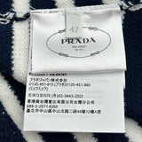 プラダ PRADA コットンブークレボーダーカーディガン P25N49 ネイビー コットン レディース カーディガン