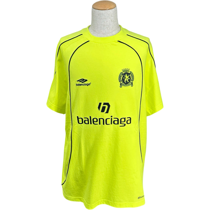 バレンシアガ　ロゴ入り半袖シャツ バレンシアガ BALENCIAGA PARIS SOCCER ロゴTシャツ 777705 イエロー