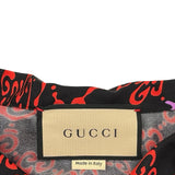 グッチ GUCCI ×Hattie Stewart GGハート総柄シャツ 782500 ブラック シルク メンズ 半袖シャツ