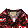 グッチ GUCCI ×Hattie Stewart GGハート総柄シャツ 782500 ブラック シルク メンズ 半袖シャツ