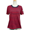 モンクレール MONCLER ロゴワッペンボーダー半袖Tシャツ レッド コットン レディース 半袖Ｔシャツ