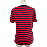 モンクレール MONCLER ロゴワッペンボーダー半袖Tシャツ レッド コットン レディース 半袖Ｔシャツ