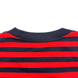 モンクレール MONCLER ロゴワッペンボーダー半袖Tシャツ レッド コットン レディース 半袖Ｔシャツ