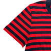 モンクレール MONCLER ロゴワッペンボーダー半袖Tシャツ レッド コットン レディース 半袖Ｔシャツ