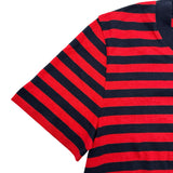 モンクレール MONCLER ロゴワッペンボーダー半袖Tシャツ レッド コットン レディース 半袖Ｔシャツ