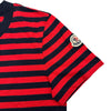 モンクレール MONCLER ロゴワッペンボーダー半袖Tシャツ レッド コットン レディース 半袖Ｔシャツ