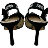 クリスチャン・ディオール Christian Dior JAdior スリングバックドットパンプス ベージュ メッシュ レディース パンプス