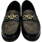 ルイ・ヴィトン LOUIS VUITTON チェスライン モノグラムローファー FA0233 ブラック レザー レディース ローファー