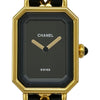 シャネル CHANEL プルミエール L H0001 ブラック メッキ クオーツ レディース 腕時計