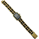 シャネル CHANEL プルミエール M H0001 ブラック ゴールドメッキ クオーツ レディース 腕時計