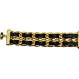 シャネル CHANEL プルミエール M H0001 ブラック ゴールドメッキ クオーツ レディース 腕時計