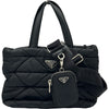 プラダ PRADA ミディアムパデット Re-Nylon トートバッグ 1BG436 ブラック ナイロン レディース ショルダーバッグ