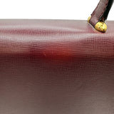 カルティエ Cartier マストライン ハンドバッグ ボルドー レザー レディース ハンドバッグ