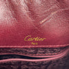 カルティエ Cartier マストラインショルダーバッグ ボルドー×ゴールド金具 レザー レディース ショルダーバッグ