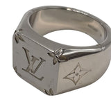 ルイ・ヴィトン LOUIS VUITTON シグネット リングM シルバー メダル アクセサリー