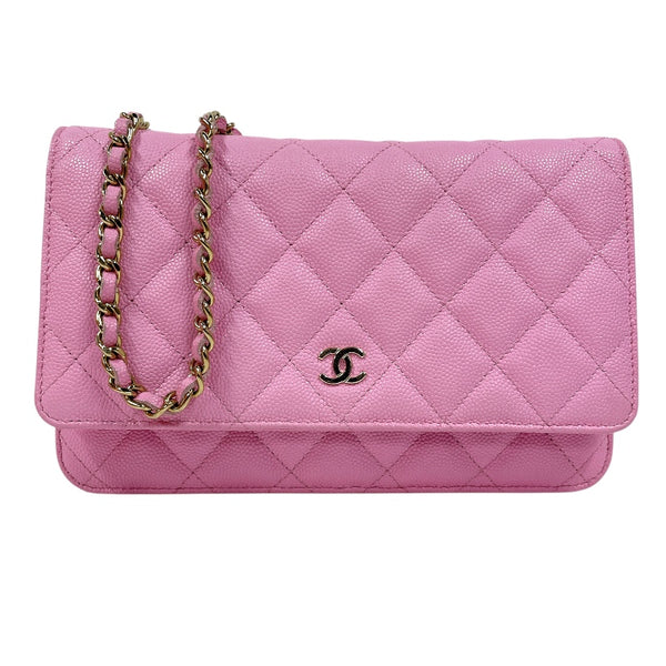 シャネル CHANEL マトラッセチェーンウォレット AP0250 ピンク