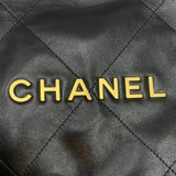 シャネル CHANEL CHANEL22 スモールハンドバッグ AS3260 ブラック×ゴールド金具 シャイニーカーフ レディース ハンドバッグ