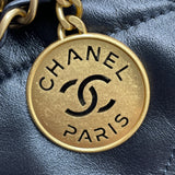 シャネル CHANEL CHANEL22 スモールハンドバッグ AS3260 ブラック×ゴールド金具 シャイニーカーフ レディース ハンドバッグ