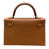 エルメス HERMES ミニケリー2 K刻 ゴールド ゴールド金具 エプソン レディース ハンドバッグ