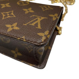 ルイ・ヴィトン LOUIS VUITTON ウォレット オン チェーン･リリー M82509 ブラウン PVC レディース ショルダーバッグ