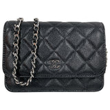 シャネル CHANEL マトラッセミニチェーンウォレット AP1649 ブラック/シルバー金具 キャビアスキン レディース ショルダーバッグ
