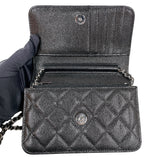 シャネル CHANEL マトラッセミニチェーンウォレット AP1649 ブラック/シルバー金具 キャビアスキン レディース ショルダーバッグ