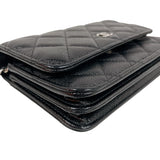 シャネル CHANEL マトラッセミニチェーンウォレット AP1649 ブラック/シルバー金具 キャビアスキン レディース ショルダーバッグ
