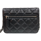 シャネル CHANEL マトラッセミニチェーンウォレット AP1649 ブラック/シルバー金具 キャビアスキン レディース ショルダーバッグ