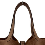 エルメス HERMES ピコタンロックMM W刻 ゴールド シルバー金具 トリヨン レディース ハンドバッグ