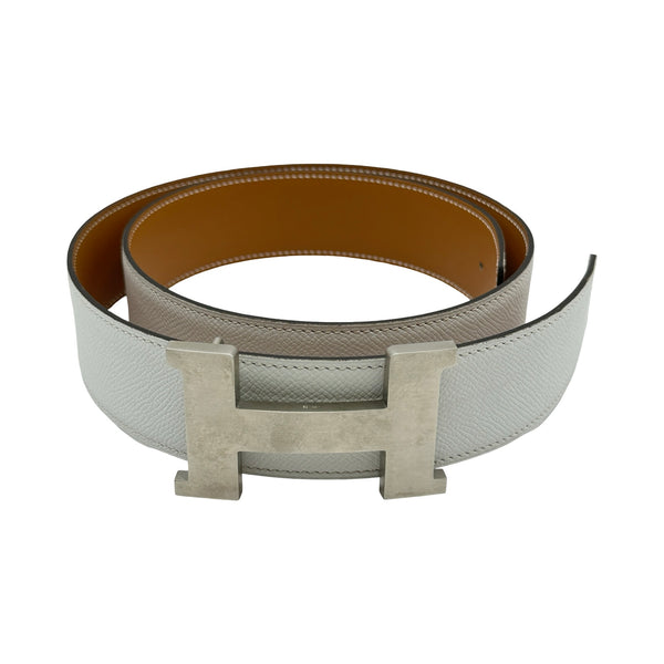 【極美品】幻の絶品 エルメス HERMES ベルト イルカ ドルフィン エルメス HERMES Hベルト □O刻印 ブラン/ゴールド/シルバー金具