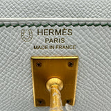 エルメス HERMES ケリー25 外縫い パーソナルオーダー Y刻印 パールグレー/ヴェールヴェールティゴ エプソン レディース ハンドバッグ