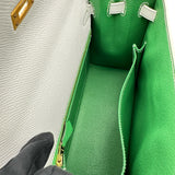 エルメス HERMES ケリー25 外縫い パーソナルオーダー Y刻印 パールグレー/ヴェールヴェールティゴ エプソン レディース ハンドバッグ