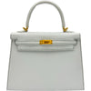 エルメス HERMES ケリー25 外縫い パーソナルオーダー Y刻印 パールグレー/ヴェールヴェールティゴ エプソン レディース ハンドバッグ