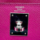 エルメス HERMES ケリー28 外縫い A刻印 ローズパープル シルバー金具 エプソン レディース ショルダーバッグ
