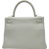 エルメス HERMES ケリー28 内縫い □Q刻印 ホワイト シルバー金具 トゴ レディース ショルダーバッグ