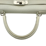 エルメス HERMES ケリー28 内縫い □Q刻印 ホワイト シルバー金具 トゴ レディース ショルダーバッグ