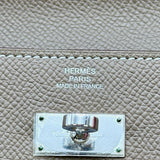 エルメス HERMES ケリーロングウォレット ▢O刻印 エトゥープ シルバー金具 エプソン レディース 長財布