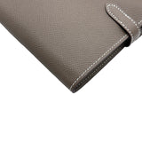 エルメス HERMES ケリーロングウォレット ▢O刻印 エトゥープ シルバー金具 エプソン レディース 長財布