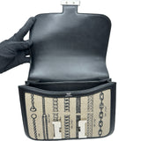 エルメス HERMES コンスタンス3 24 C刻印 ブラック/ホワイト/シルバー金具 デジュネ/トワル レディース ショルダーバッグ