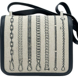 エルメス HERMES コンスタンス3 24 C刻印 ブラック/ホワイト/シルバー金具 デジュネ/トワル レディース ショルダーバッグ