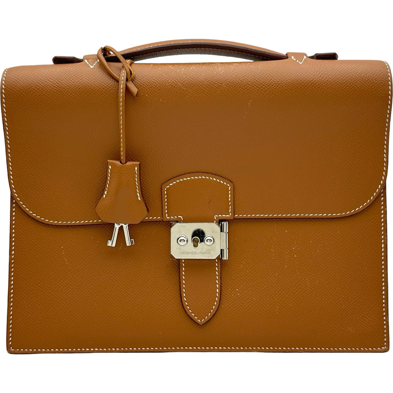 エルメス HERMES サックアデペッシュ27 L刻印 ゴールド シルバー金具