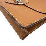 エルメス HERMES サックアデペッシュ27 L刻印 ゴールド シルバー金具 エプソン レディース ハンドバッグ