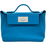 エルメス HERMES サックヴァンキャトル21 Z刻印 ブルーフリーダ/シルバー金具 エバーカラー レディース ショルダーバッグ