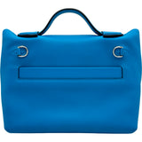 エルメス HERMES サックヴァンキャトル21 Z刻印 ブルーフリーダ/シルバー金具 エバーカラー レディース ショルダーバッグ