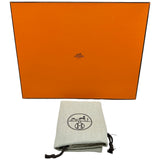 エルメス HERMES トリビューン B刻 ブラック/シルバー金具 ボックスカーフ メンズ ビジネスバッグ