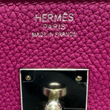 エルメス HERMES バーキン30 C刻印 ローズパープル シルバー金具 トゴ レディース ハンドバッグ