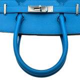 エルメス HERMES バーキン30 A刻印 ブルーフランス シルバー金具 エプソン レディース ハンドバッグ